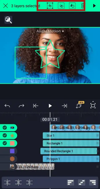 group layers in Alight Motion